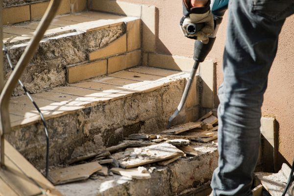Concrete Stair Demolition in Lima